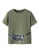 NAME IT Henni Short Sleeve Top Olivine front view