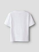 NAME IT Henni Short Sleeve Top Bright White close up view