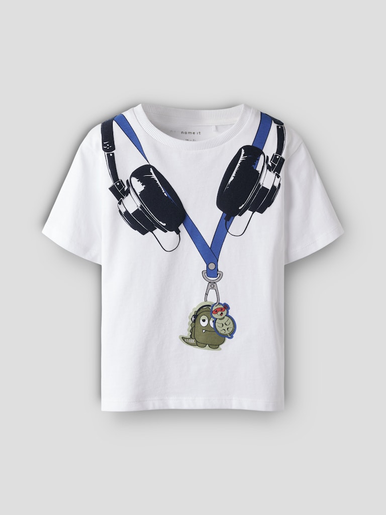NAME IT Henni Short Sleeve Top Swamp full front view