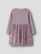 NAME IT Rosally Girls' Dress in Mauve Shadows