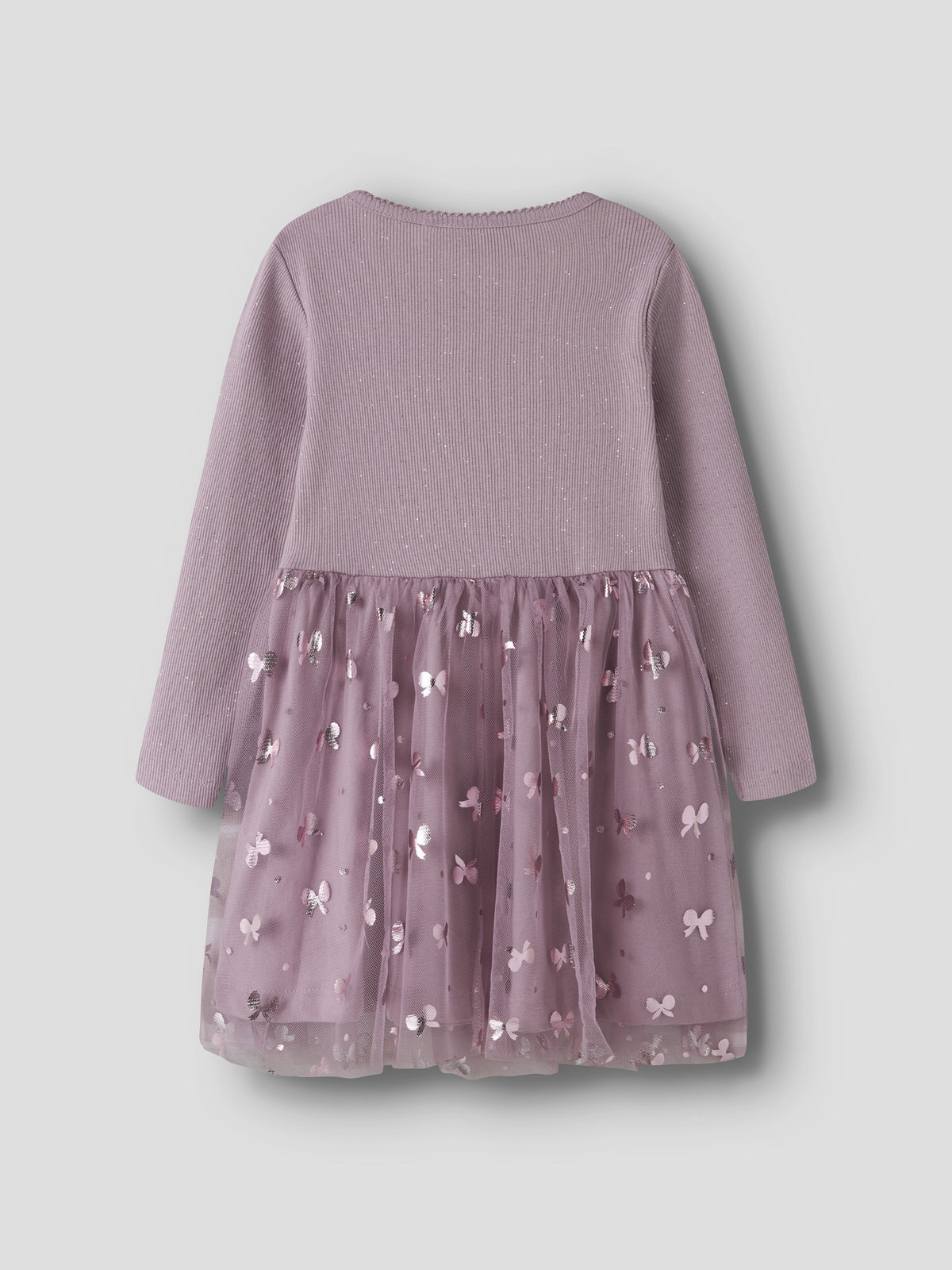 NAME IT Rosally Girls' Dress in Mauve Shadows