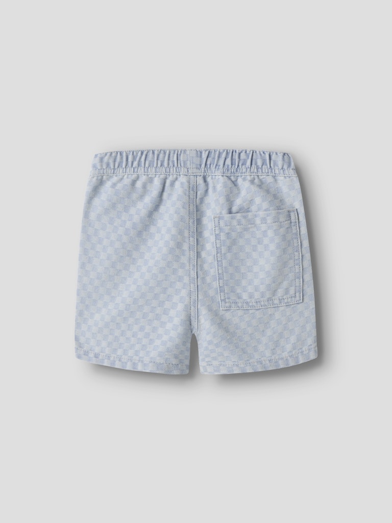 NAME IT Ben jogger shorts medium blue denim back view