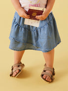 NAME IT Skylar Medium Blue Denim Skirt Medium Blue Denim front view