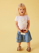 NAME IT Skylar Medium Blue Denim Skirt Medium Blue Denim model front view