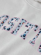 NAME IT Name It Fahiraz Bright White Print Top Bright White/Blue close up view