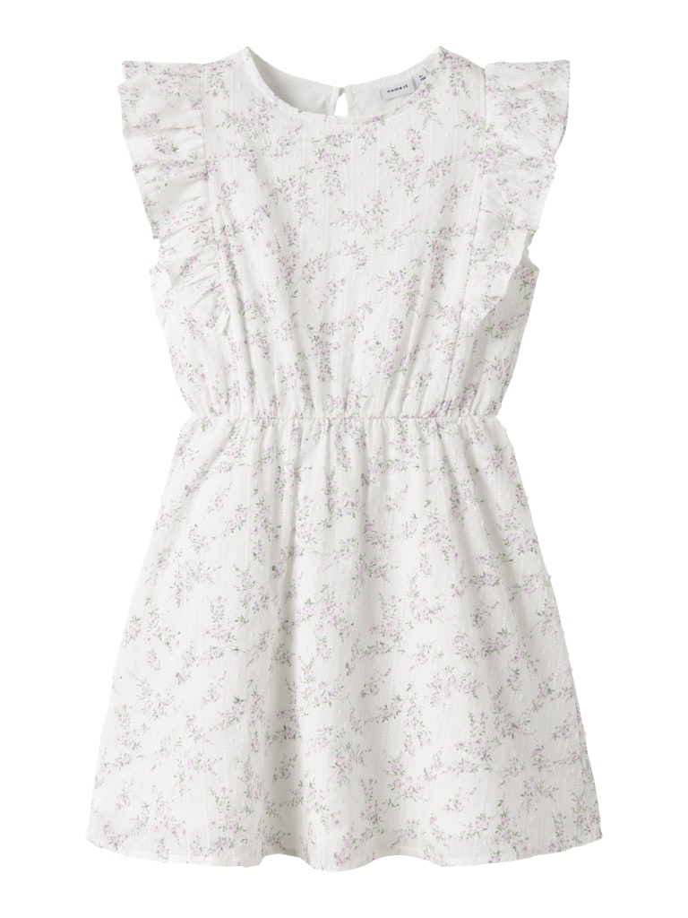 Front View of the Friting Capsl Dress in Bright White