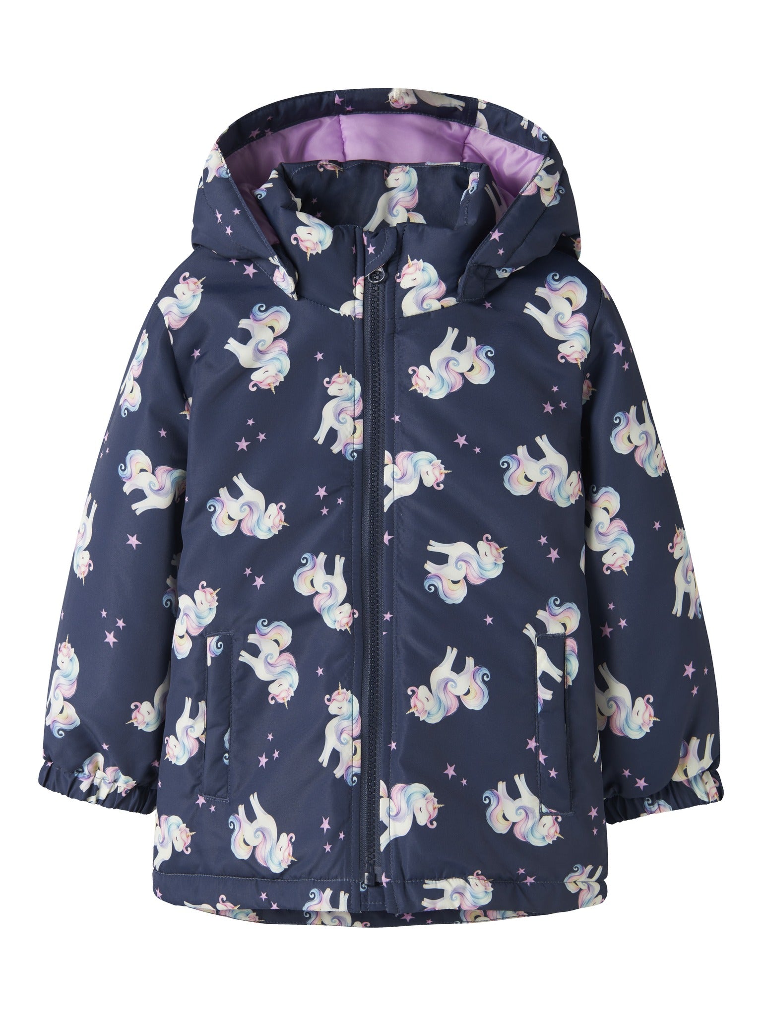 NAME IT Maxi Jacket Pa Aop in Oceana front view