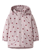NAME IT Maxi Jacket Pa Aop in Violet Ice front view