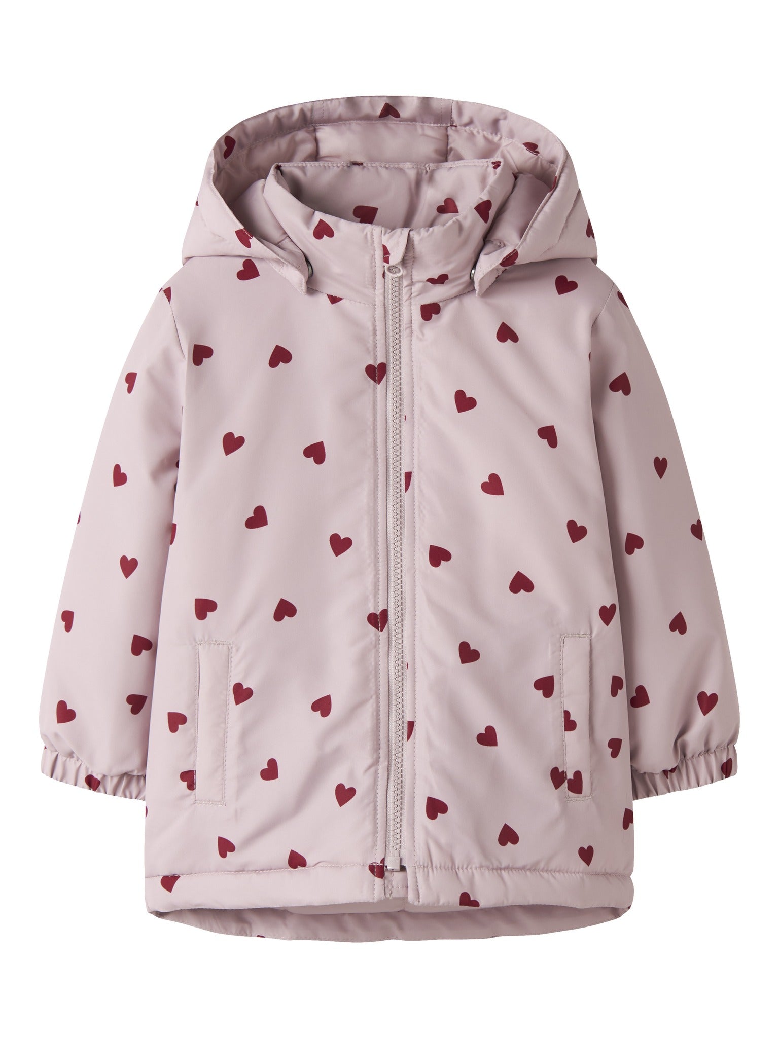 NAME IT Maxi Jacket Pa Aop in Violet Ice front view