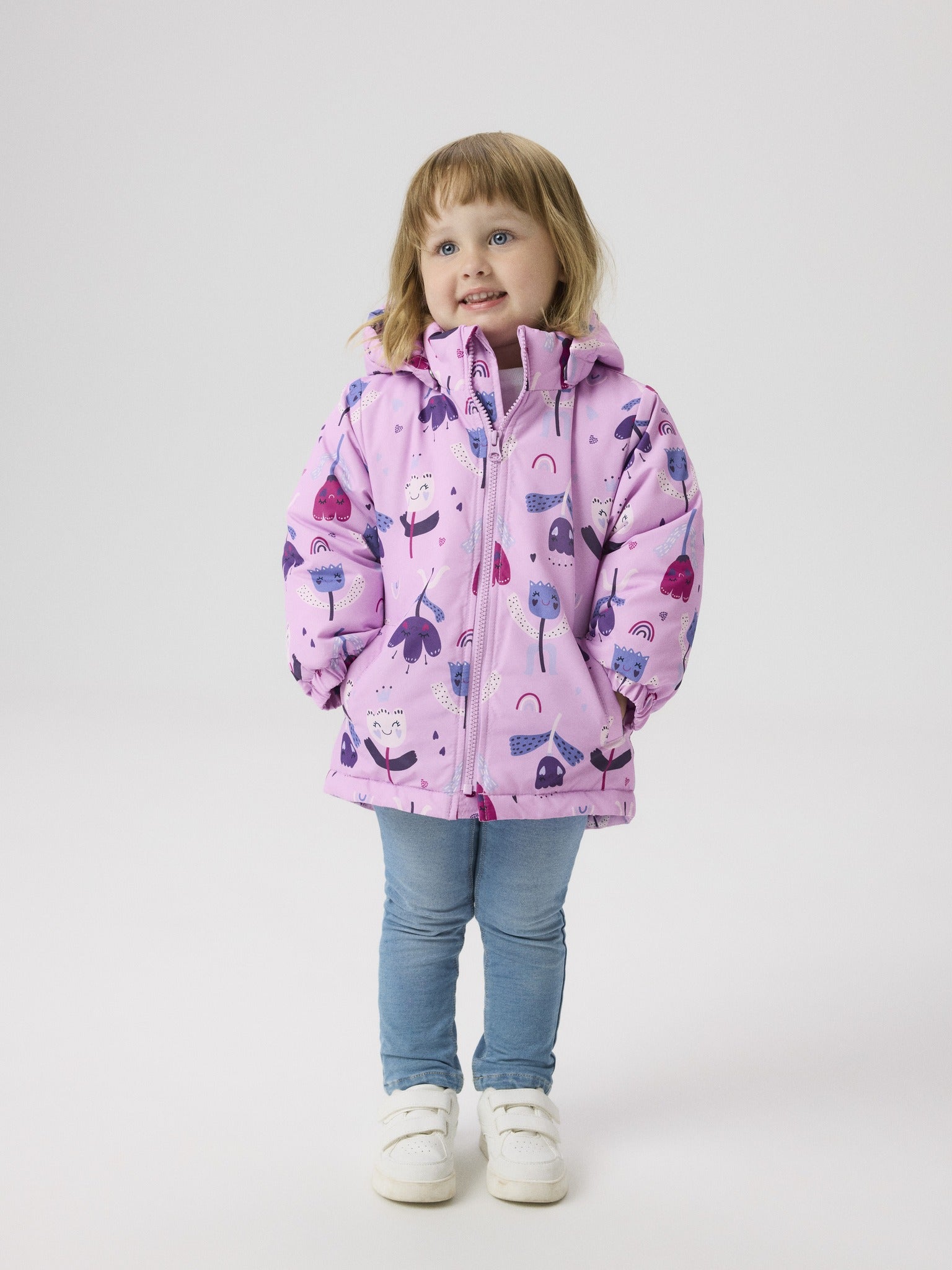 NAME IT Maxi Jacket Pa Aop in Phalaenopsis all-over print