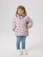 NAME IT Maxi Jacket Pa Aop in Violet Ice heart pattern