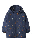 NAME IT Max Padded All Over Print Jacket in Oceana front view