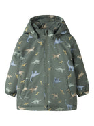 NAME IT Max Padded All Over Print Jacket in Laurel Wreath front view