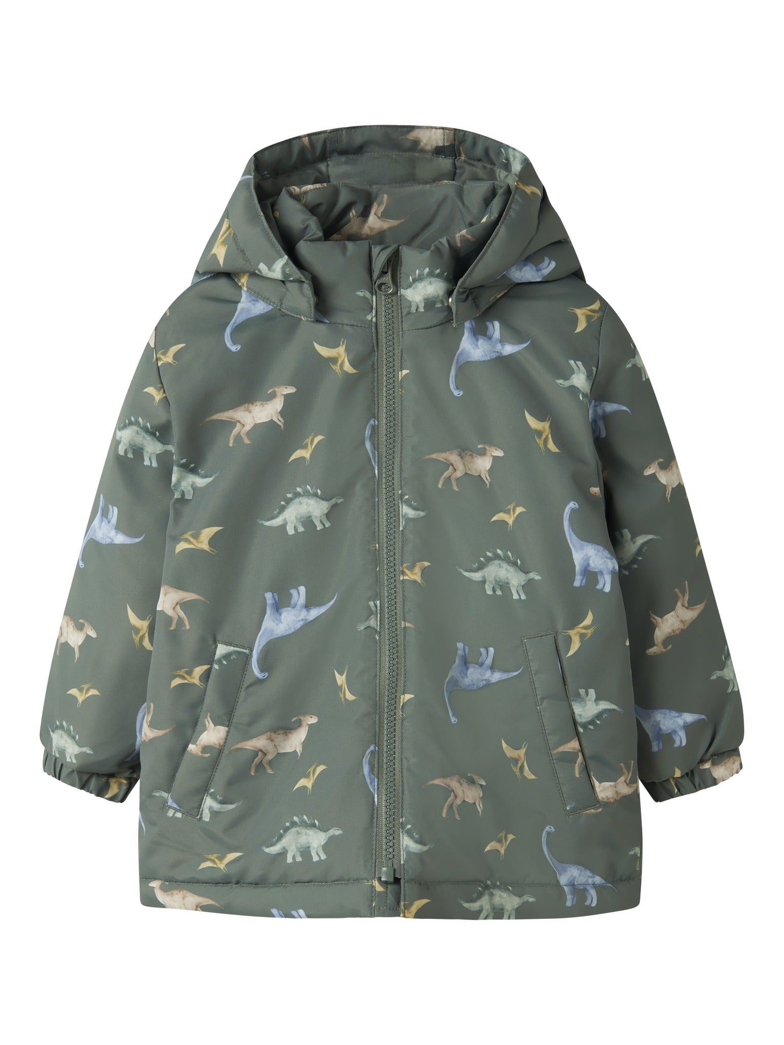 NAME IT Max Padded All Over Print Jacket in Laurel Wreath front view