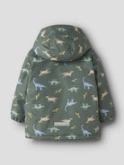 NAME IT Max Padded All Over Print Jacket in Laurel Wreath back view