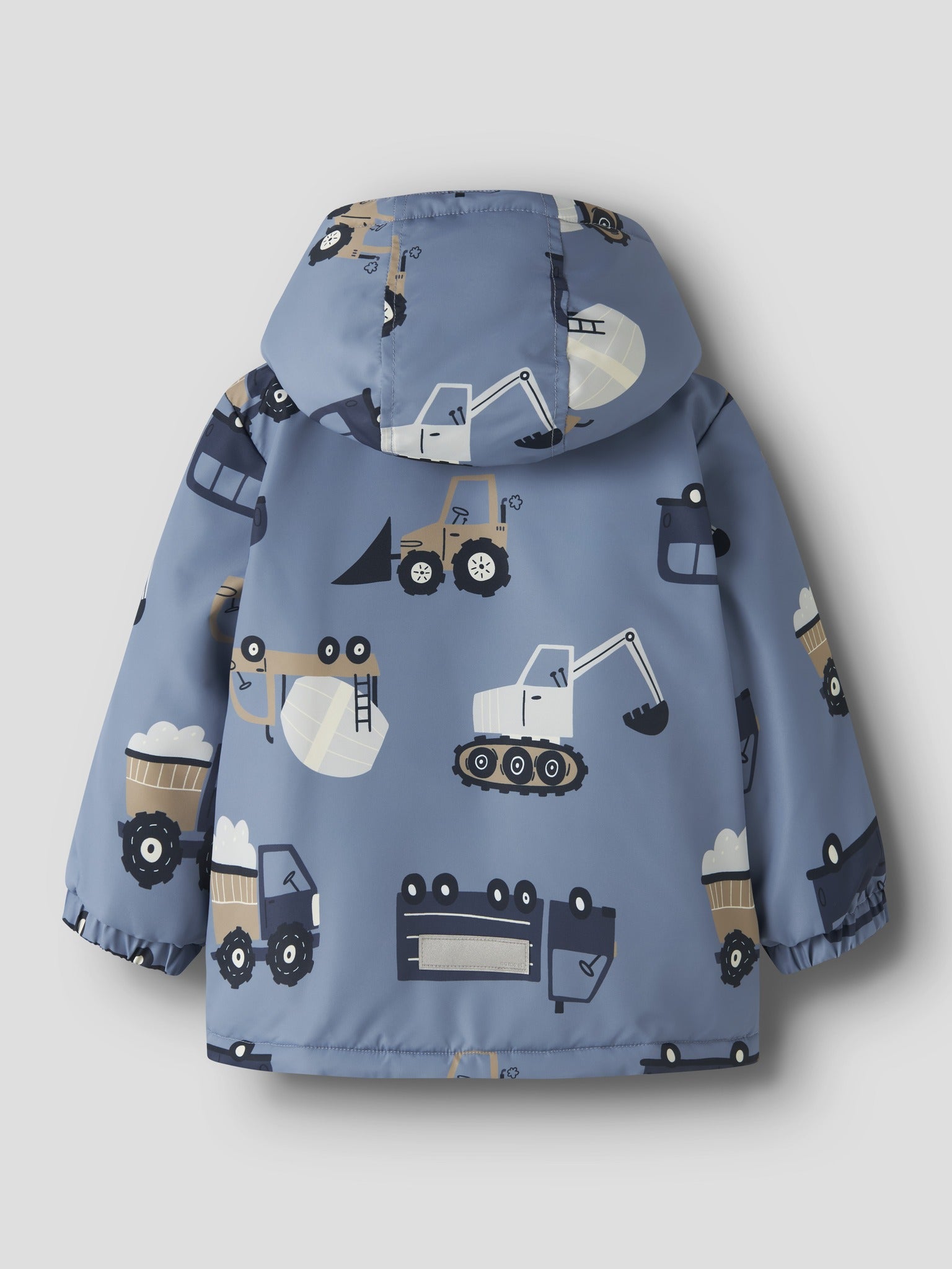 NAME IT Max Padded All Over Print Jacket in Country Blue back view