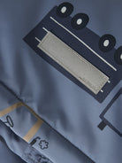 NAME IT Max Padded All Over Print Jacket in Country Blue reflective patch