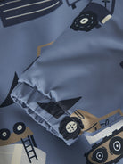 NAME IT Max Padded All Over Print Jacket in Country Blue cuff detail