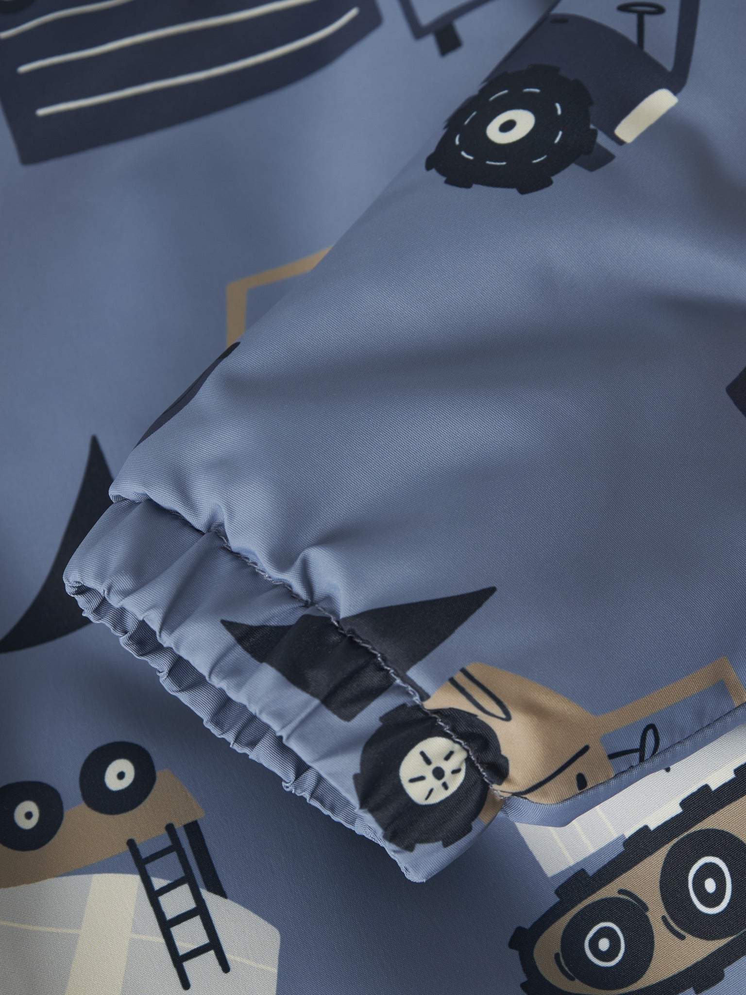 NAME IT Max Padded All Over Print Jacket in Country Blue cuff detail