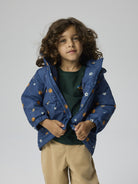 NAME IT Max Padded All Over Print Jacket in Oceana front model view