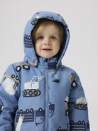 NAME IT Max Padded All Over Print Jacket in Country Blue front model view