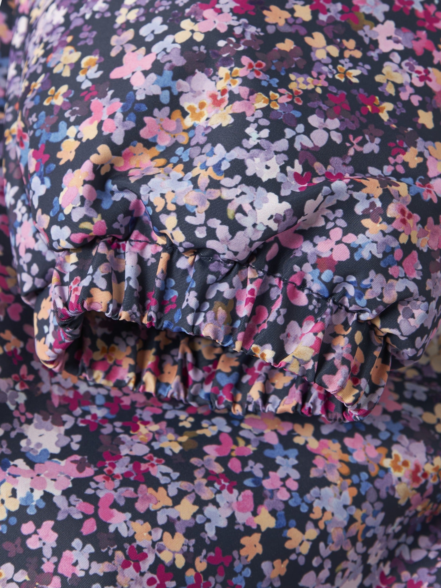 NAME IT girls' Maxi floral padded jacket cuff  detail