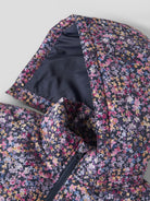 NAME IT girls' Maxi floral padded jacket elasticated hood detail
