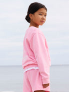 NAME IT Harmonia Long Sleeve Sweat Pink Drink model front view