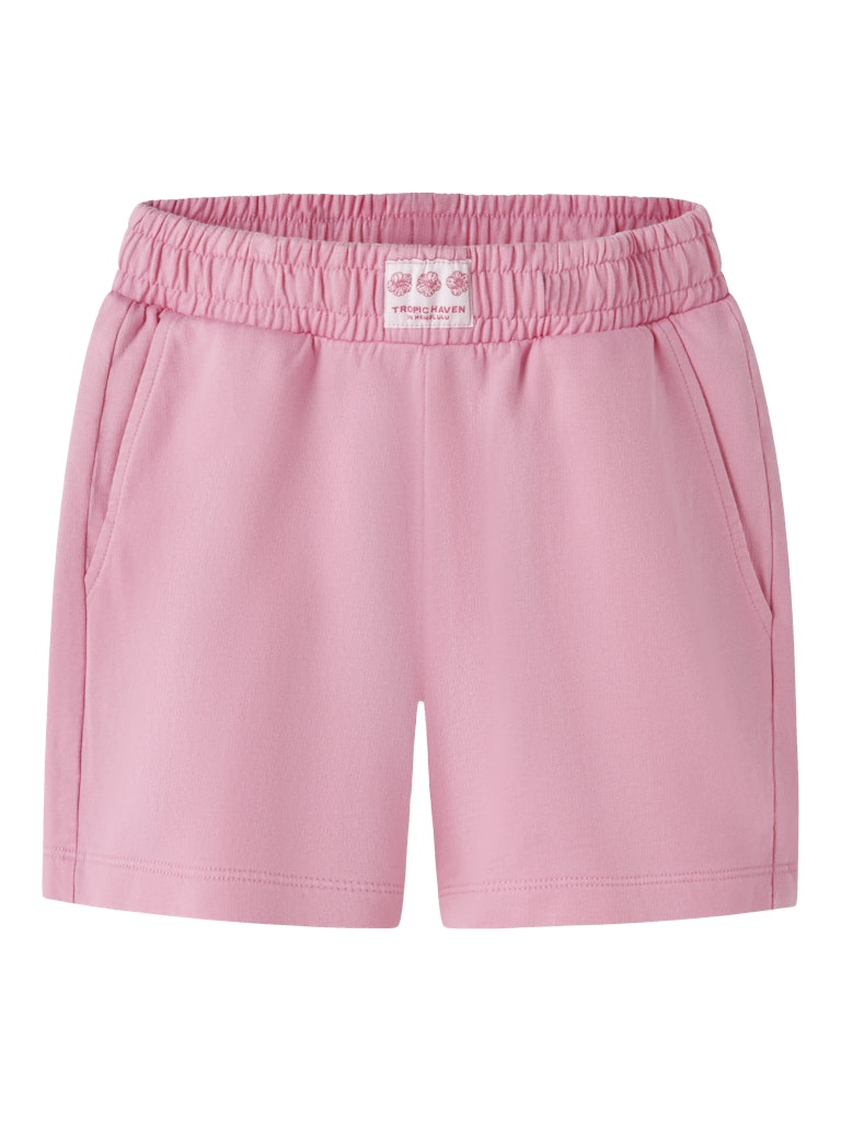 NAME IT Harmonia Sweat Pink Shorts Pink Drink model front view
