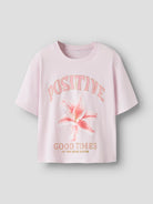 NAME IT Hadia Short Sleeve Tee Bright White full front view