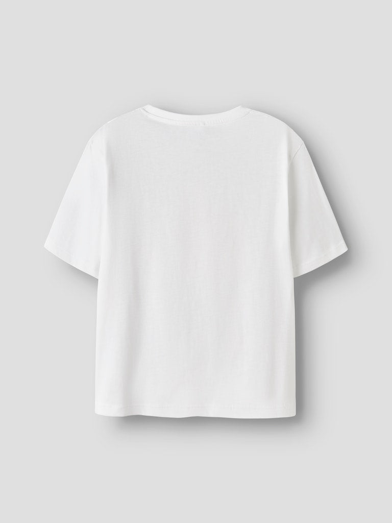 NAME IT Hadia short sleeve tee in Bright White,back view, alternate view