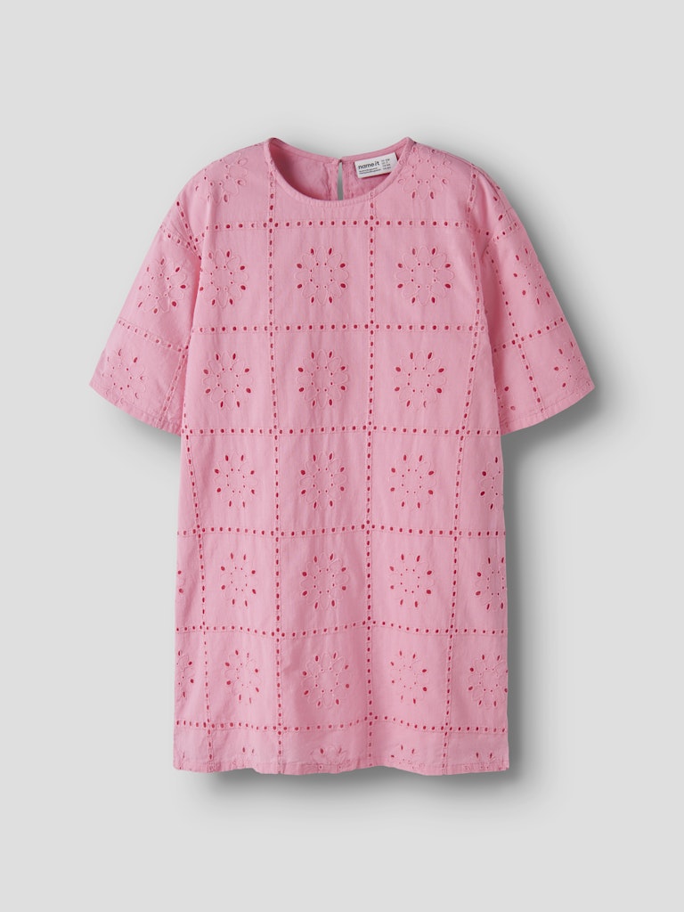 NAME IT Hiba dress in pink drink side view
