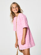 NAME IT Hiba Short Sleeve Pink Dress Pink Drink front view