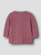 NAME IT Harriet Long Sleeve Knit Cardigan peyote melange back view
