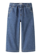 NAME IT Rose Wise Pull Up Jeans Medium Blue Denim front view