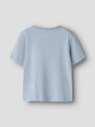 NAME IT Harly Short Sleeve Tee Blue Fog flat front view