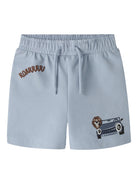 NAME IT Harly Sweat Shorts Double Cream model front view