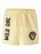 NAME IT Harly Sweat Shorts Double Cream front view