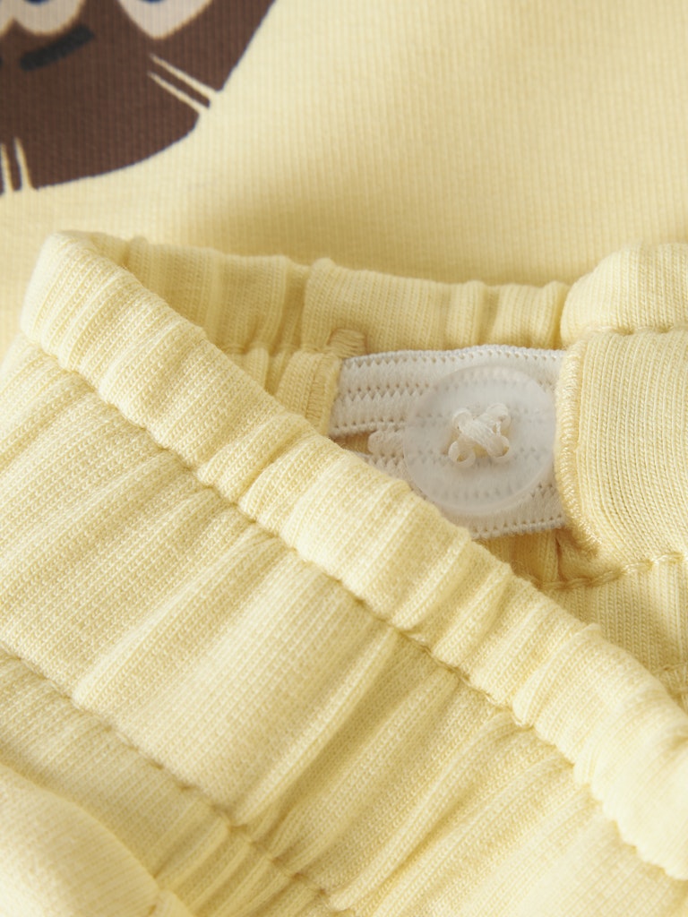 NAME IT Harly double cream waistband button detail