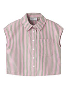NAME IT Jociko short sleeve shirt in Pink Drink. angled view