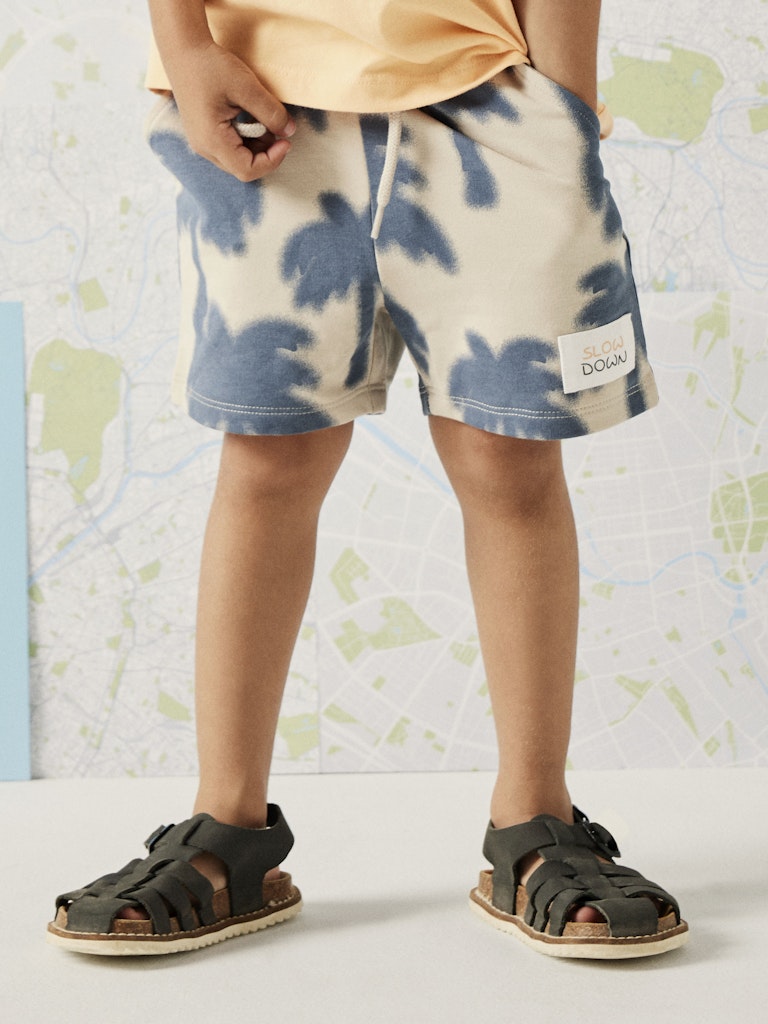 NAME IT Jace Sweat Shorts in Chateau Gray drawstring shorts