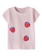 NAME IT Jeanelle Short Sleeve Top Cradle Pink front view
