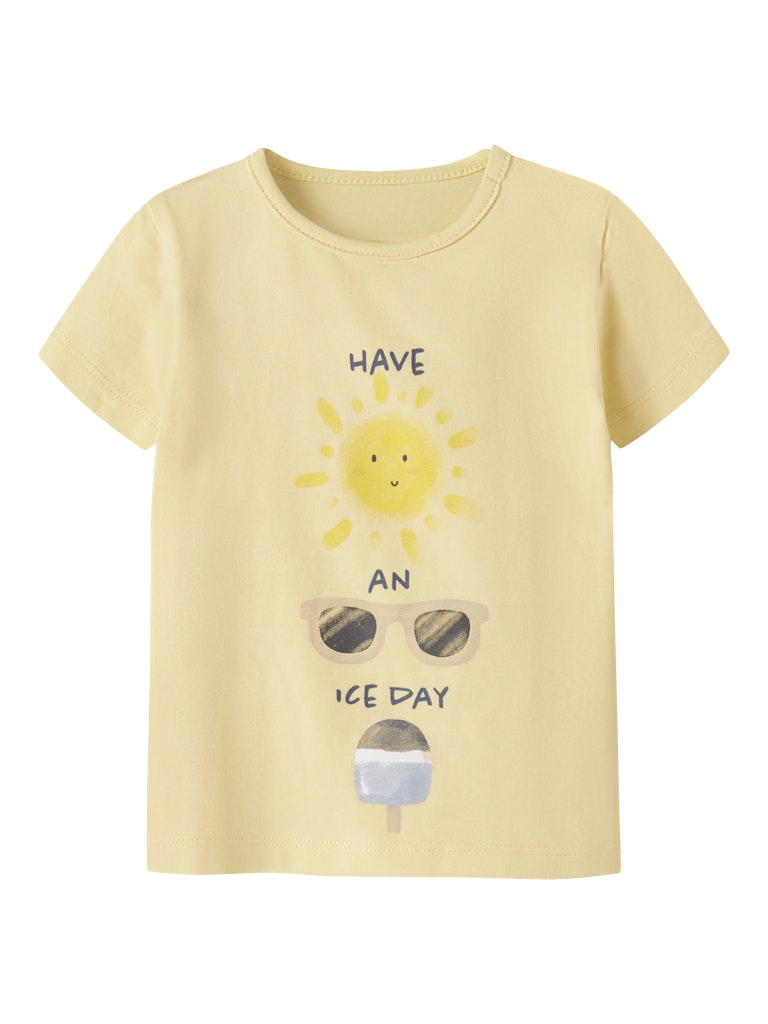 NAME IT Jefrey Short Sleeve Tee Double Cream front view