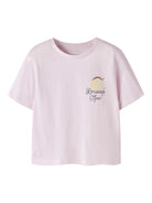 NAME IT Jaysline Short Sleeve Top Bright White model front view