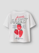 NAME IT Jaysline Short Sleeve Top Bright White side view