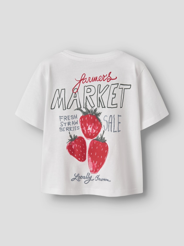 NAME IT Jaysline Short Sleeve Top Bright White side view