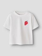 NAME IT Jaysline Short Sleeve Top Bright White flat front view