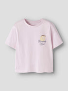 NAME IT Jaysline Short Sleeve Top Bright White model back view