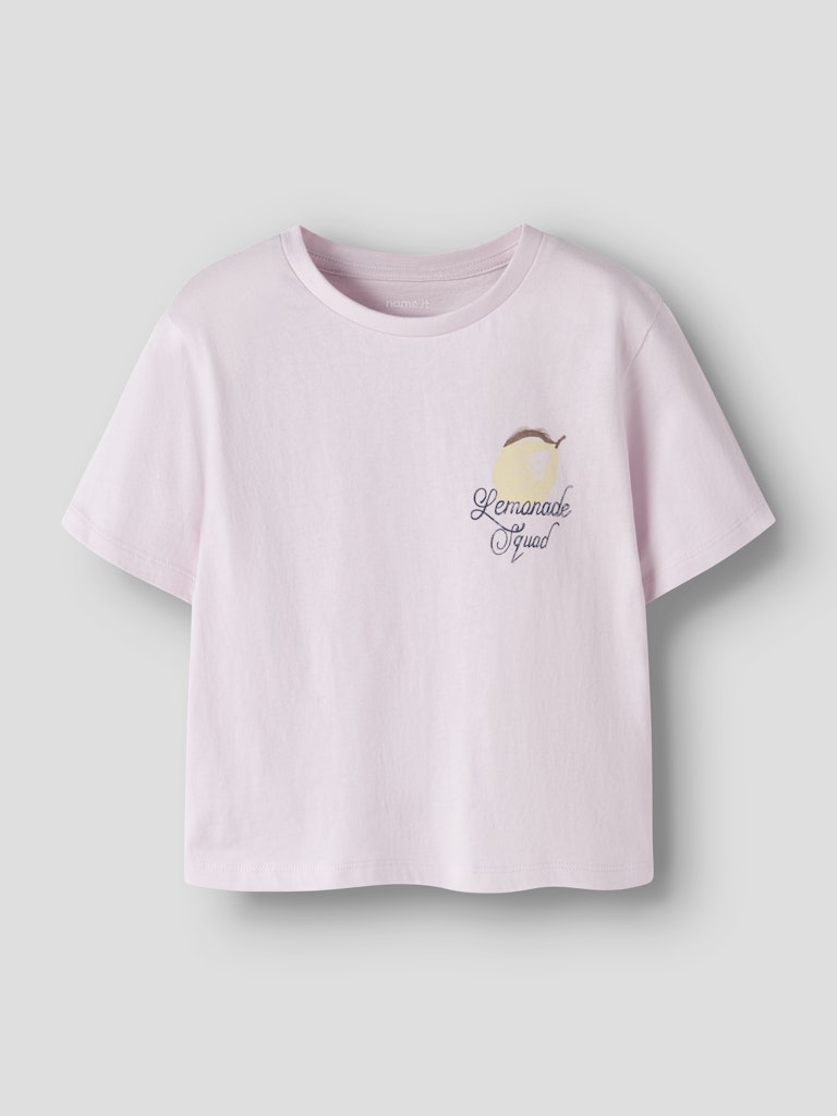 NAME IT Jaysline Short Sleeve Top Bright White model back view