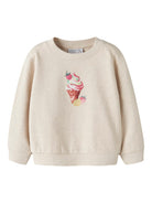 NAME IT Jovina Long Sleeve Sweat peyote melange model front view